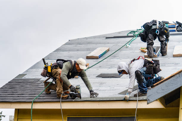 Professional Roofing technician working in Woodbine, GA
